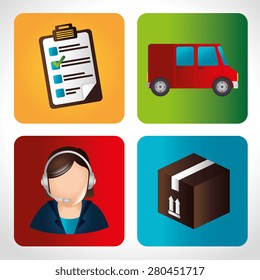 Delivery design over white background, vector illustration.
