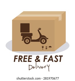 Delivery design over white background, vector illustration