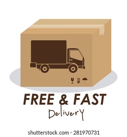 Delivery design over white background, vector illustration