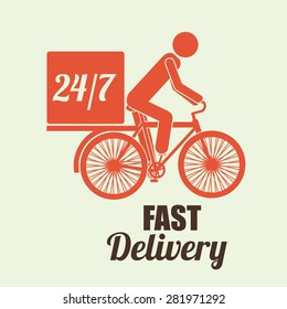 Delivery design over white background, vector illustration