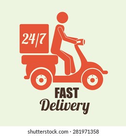 Delivery design over white background, vector illustration