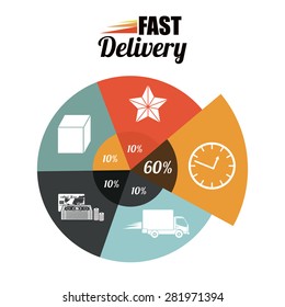 Delivery design over white background, vector illustration