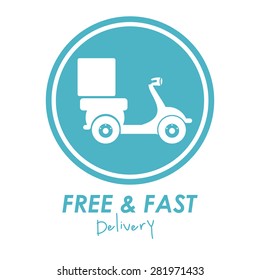 Delivery design over white background, vector illustration