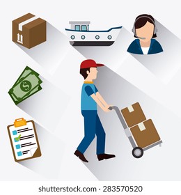 Delivery design over white background, vector illustration.
