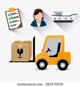 Delivery design over white background, vector illustration.