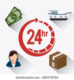 Delivery design over white background, vector illustration.