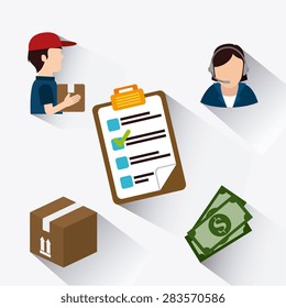 Delivery design over white background, vector illustration.