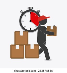 Delivery design over white background, vector illustration.