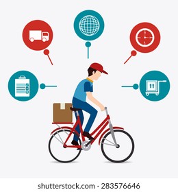 Delivery design over white background, vector illustration.