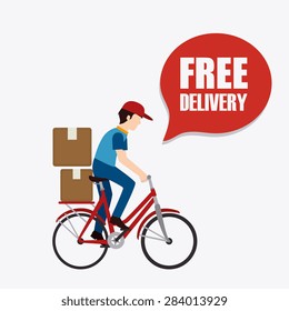 Delivery design over white background, vector illustration.