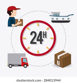 Delivery design over white background, vector illustration.