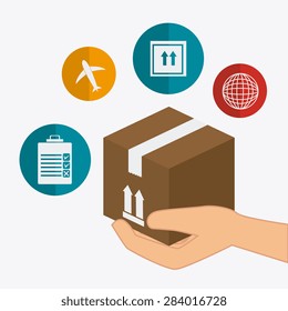 Delivery design over white background, vector illustration.