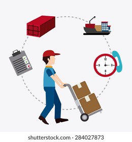 Delivery design over white background, vector illustration.