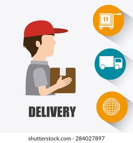 Delivery design over white background, vector illustration.