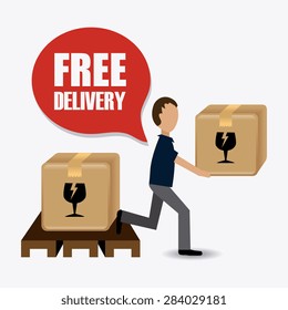 Delivery design over white background, vector illustration.