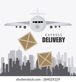 Delivery design over white background, vector illustration.