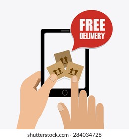 Delivery design over white background, vector illustration.