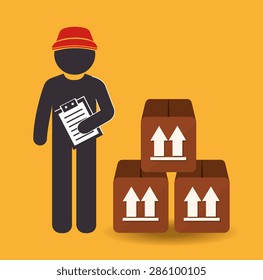Delivery design over white background, vector illustration.