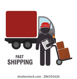 Delivery design over white background, vector illustration.