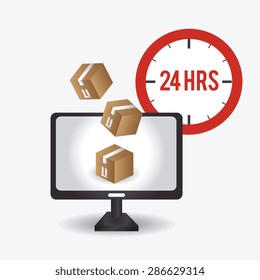 Delivery design over white background, vector illustration.
