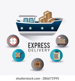 Delivery design over white background, vector illustration.