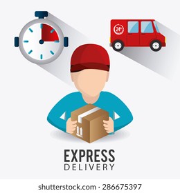 Delivery design over white background, vector illustration.