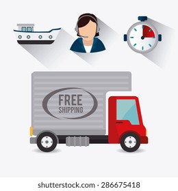 Delivery design over white background, vector illustration.