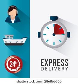 Delivery design over white background, vector illustration.