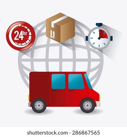 Delivery design over white background, vector illustration.