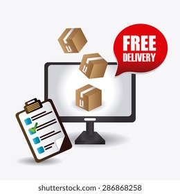 Delivery design over white background, vector illustration.