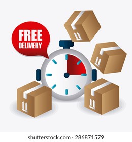 Delivery design over white background, vector illustration.
