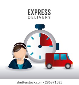 Delivery design over white background, vector illustration.