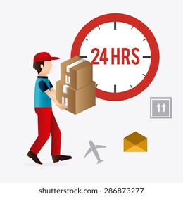 Delivery design over white background, vector illustration.