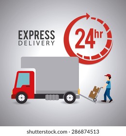 Delivery design over white background, vector illustration.