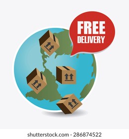 Delivery design over white background, vector illustration.