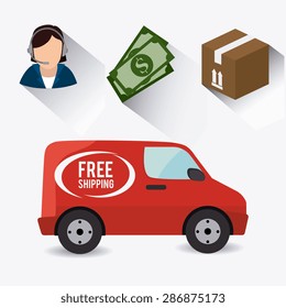 Delivery design over white background, vector illustration.