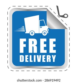 Delivery design over white background, vector illustration.