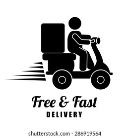 Delivery design over white background, vector illustration.