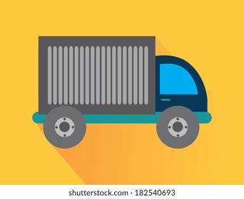 Delivery design over yellow background, vector illustration
