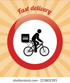 Delivery design over yellow background, vector illustration