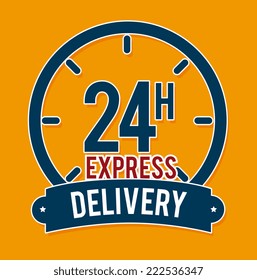 Delivery design over yellow background, vector illustration 