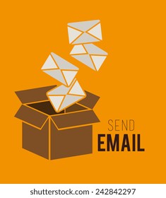 Delivery design over yellow background, vector illustration.