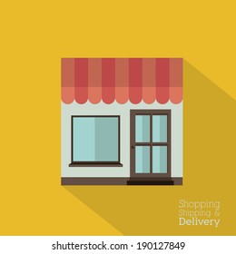 Delivery design over yellow background,vector illustration