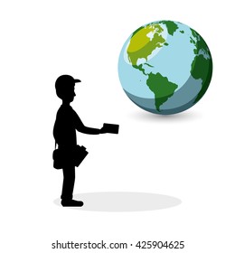 Delivery design. shipping  icon. White background 