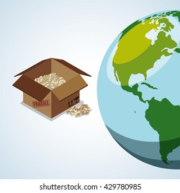 Delivery design. shipping  icon. White background  , vector
