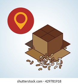 Delivery design. shipping  icon. White background  , vector