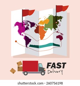 Delivery design, vector illustration