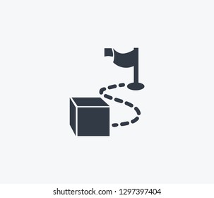Delivery destination icon isolated on clean background. Delivery destination icon concept drawing icon in modern style. Vector illustration for your web mobile logo app UI design.