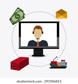 Delivery digital design, vector illustration eps 10.