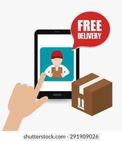 Delivery digital design, vector illustration eps 10.